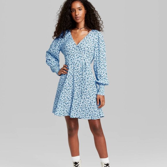 Wild Fable floral faux wrap dress szXS - Picture 2 of 11